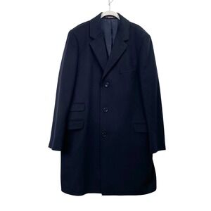 Cardinal of Canada wool cashmere‎ single breast midi coat Size 44R black blue